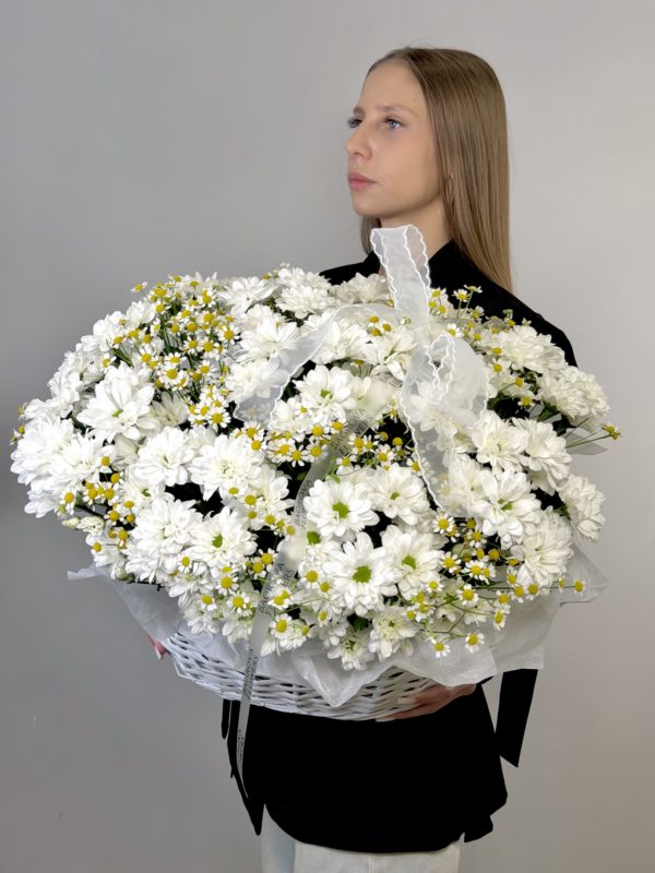 Корзина ромашек